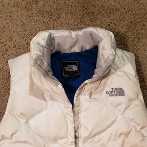 North face women's white puffer vest
